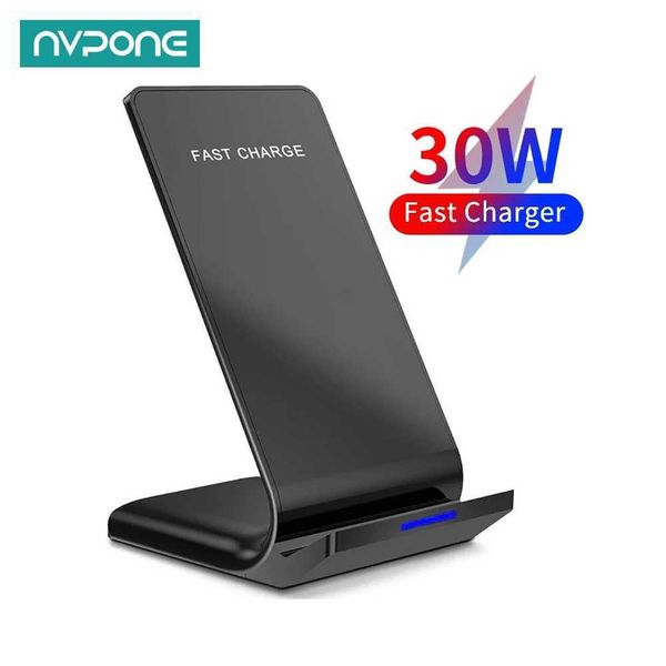 30W Qi Wireless Charger Stand Fast Charging Dock Station For Samsung S20 S10 iPhone 12 11 Pro X XS Max XR 8 Phone HolderM240731