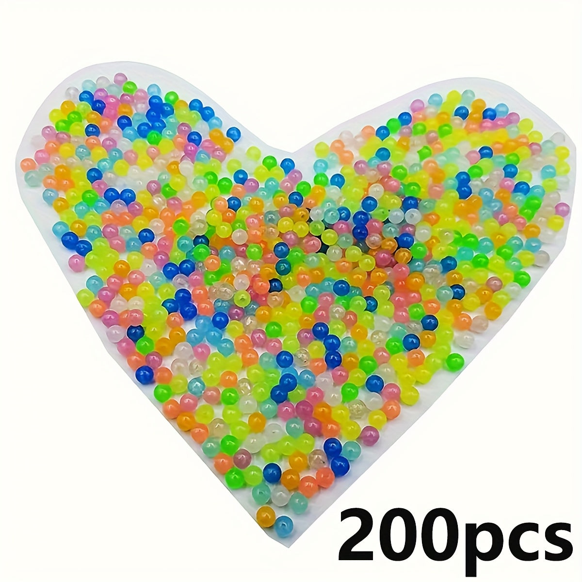 TEMU 200pcs 6mm -the-dark Multicolor Beads For Making, Bracelets, Necklaces, Christmas Decorations & Craft Supplies - Assorted Colors, High-quality