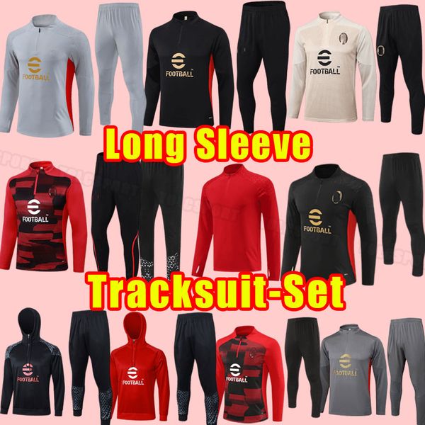 AC Long sleeve IBRAHIMOVIC 24 25 soccer TRACKSUITS AC GIROUD R. LEAO BENNACER KESSIE ROMAGNOLI CALHANOGLU TONALI REBIC 2024 2025 football tr