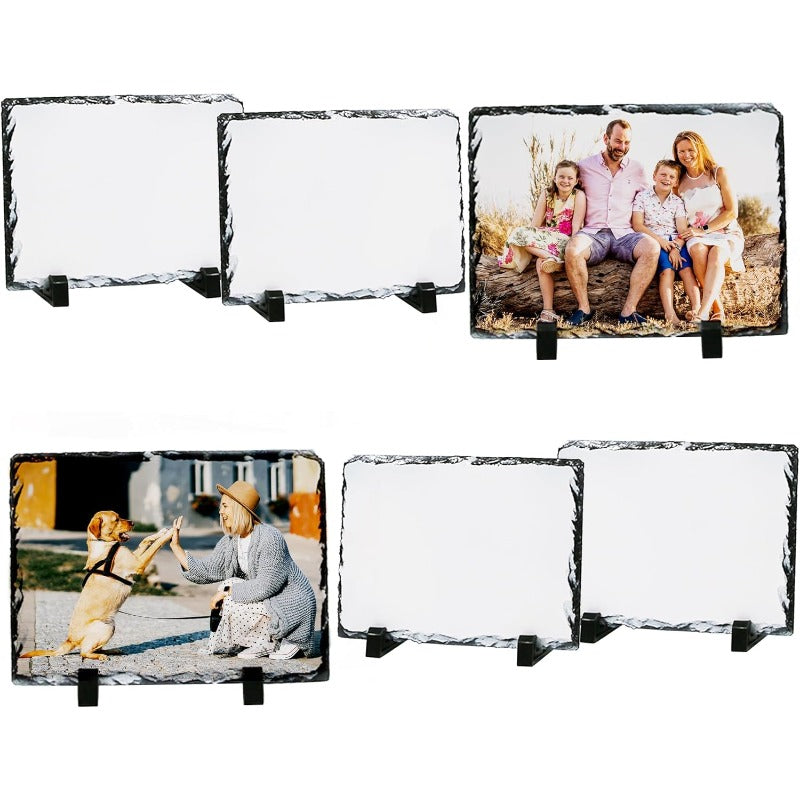TEMU 6 Pack Stone Slate Photo Frames With Holders
