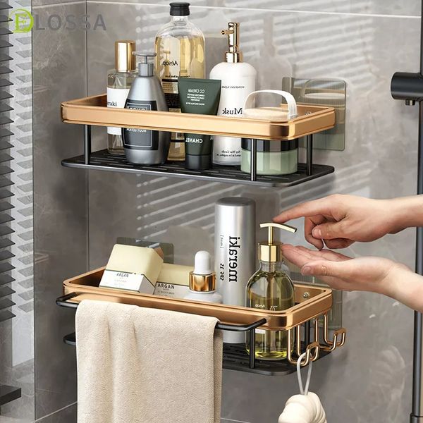 Bathroom Shelves Punch-free Bathroom Shelf Shelves Shampoo Shower Storage Rack Kitchen Holder Toilet Kitchen Organizer Bathroom Accessories