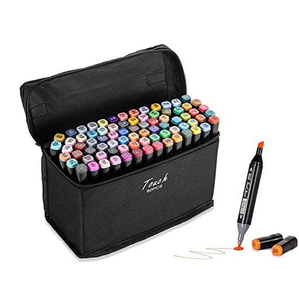 Markers Alcohol Markers Dual Tips Permanent Art Markers Pen for Kids Adult Alcohol-Based Highlighter Pen Sketch Markers Kit 230803