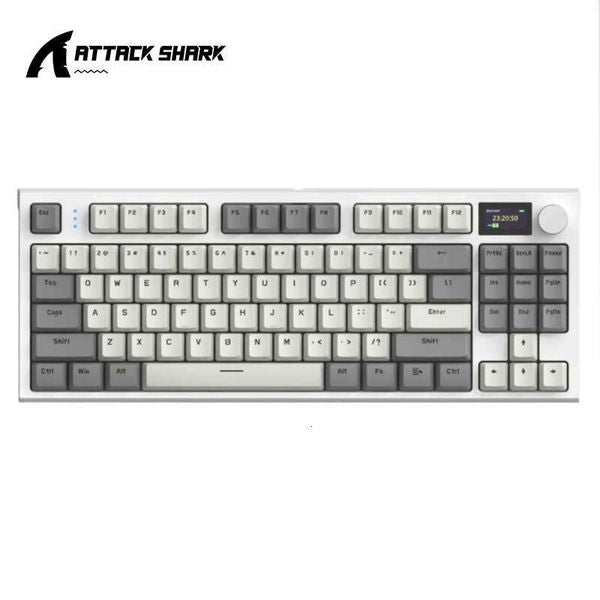 Attack Shark K86 RGB Three-modes nical Keyboard,Hot Swap,Metal Knob,TFT Screen,Bluetooth-Wireless,ro Gaming Keyboard