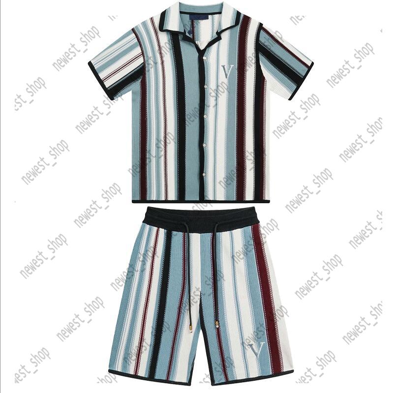 Men designer Tee t shirt Italy Color blocked striped knitting embroidery Letter print cotton short sleeve t shirts women white black green usa size