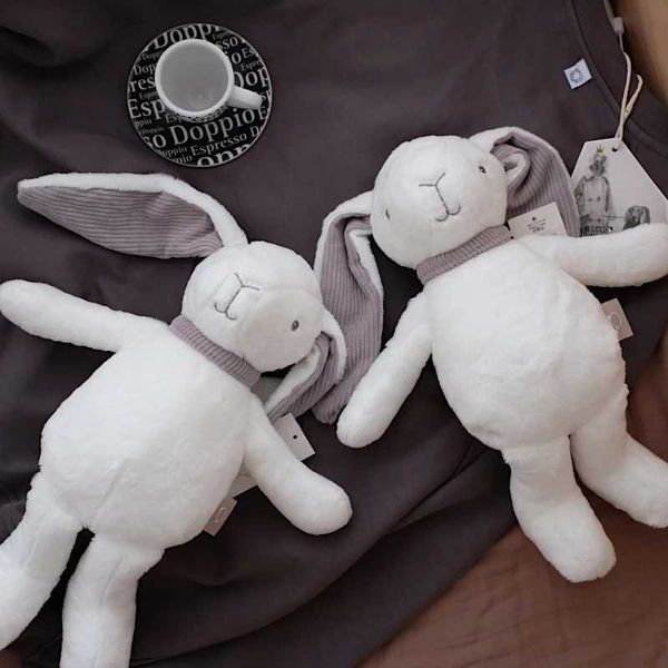 Plush Dolls 36cm Cute White Bunny Soft Plush Toys Long Ear Rabbit Stuffed Baby Children Kids Gift Animals DollY241216115O