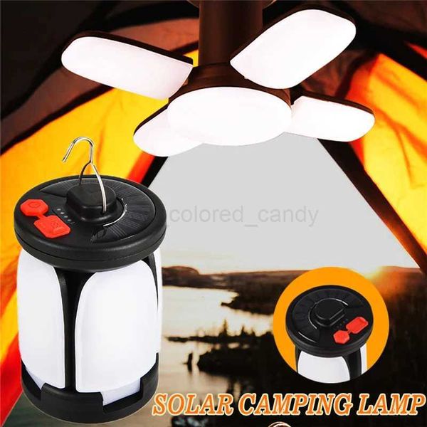 1-5PCS Outdoor Lighting LED Leaf Camping Lamp Hung Emergency Solar USB Rechargeable Tent Camping Lights Fishing Travel LanternsB240731