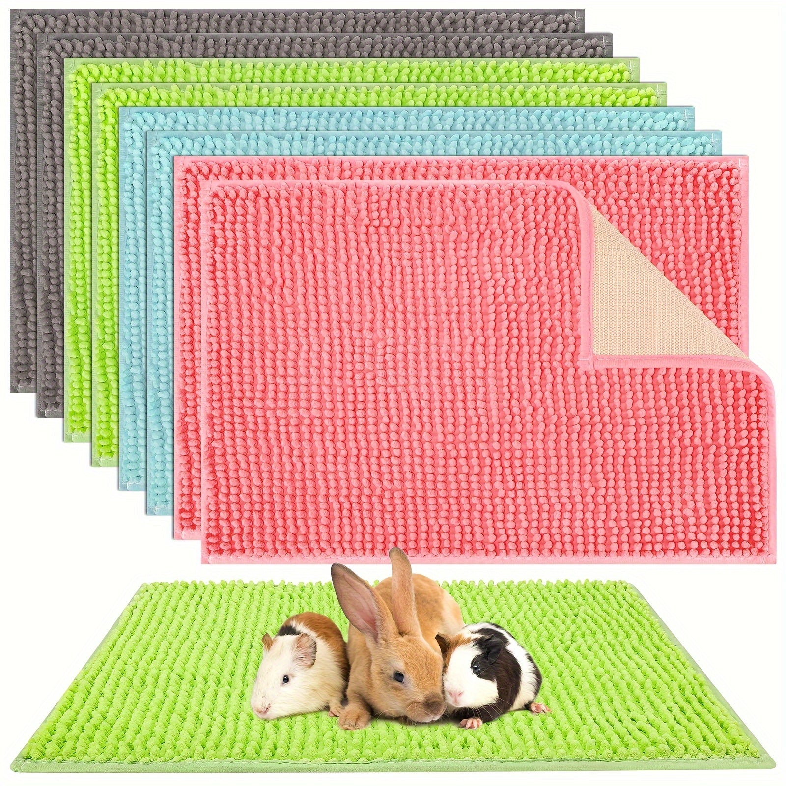 TEMU 8pcs Guinea Pig Cage Liner For Guinea Pig Cage Bedding Reusable Guinea Pig Mat Pads Washable Training Pad Animal Sleeping Bedding Mat For