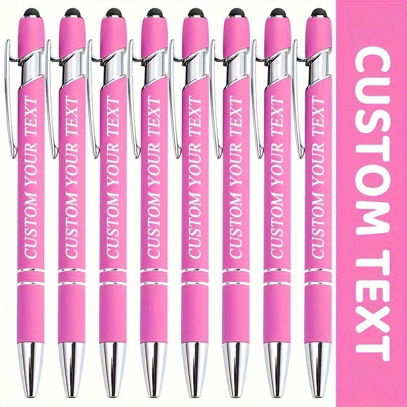 TEMU Customizable 8-pack Of Ballpoint Pens With , Suitable For School, Office, And Like Teacher's Day, Graduation, And Back-to-