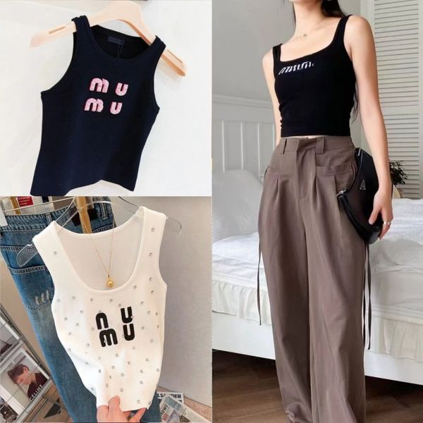 womens tanks top designer tank women tops designer luxury vest sleeveless camis pure cotton fashionable knitted camisole tees
