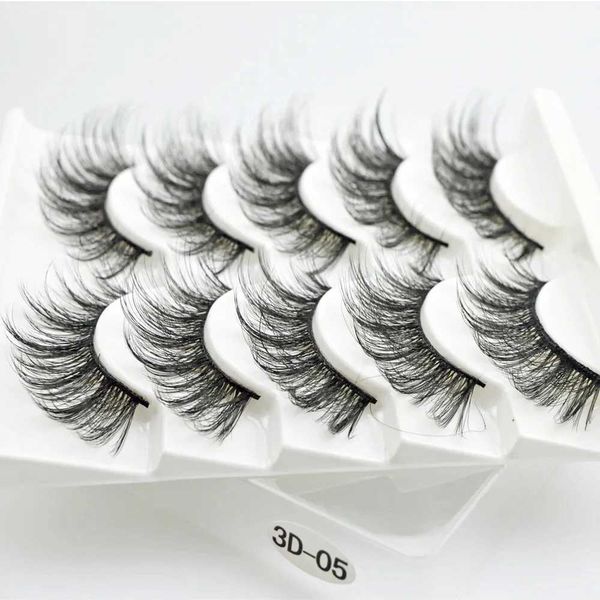 False Eyelashes QSTY 5 pairs of 3D mink wig thick curly eyelashes full length eyelashes eyelash extensions fashionable womens eye makeup Q24