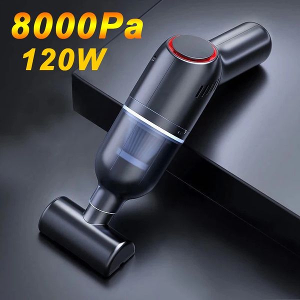 EAFC Wireless Car Vacuum Cleaner Handheld Mini Vaccum 8000Pa 120W High Suction Reacharageable For Home Car Cleaning Wet Dry 240618