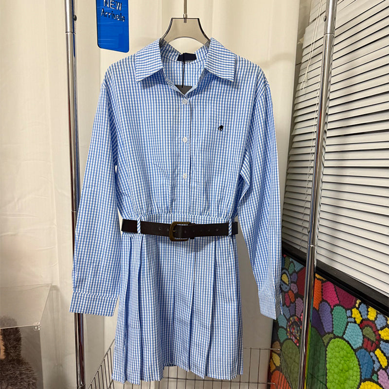 Women Blouses Loose Luxury girl Shirts college style striped spring Solid color interior design Luxyry Brand Full printing