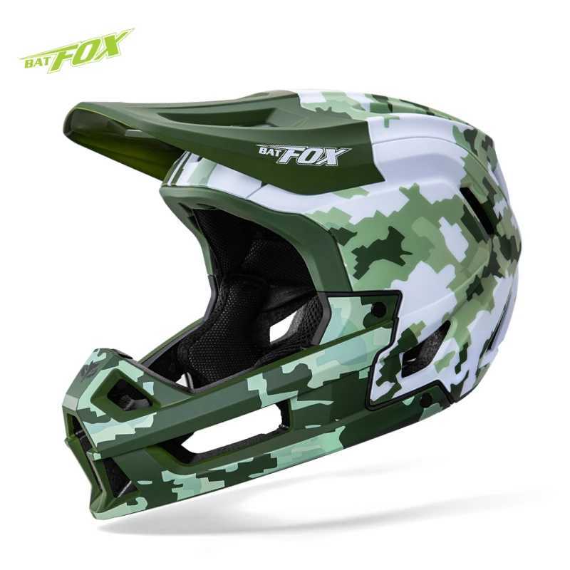 BATFOX MTB Full Face Bike Helmet Adult Youth Offroad Downhill Anticollision AM DH Cycling Moto Racing Mountain Bicycle Helmets J250916