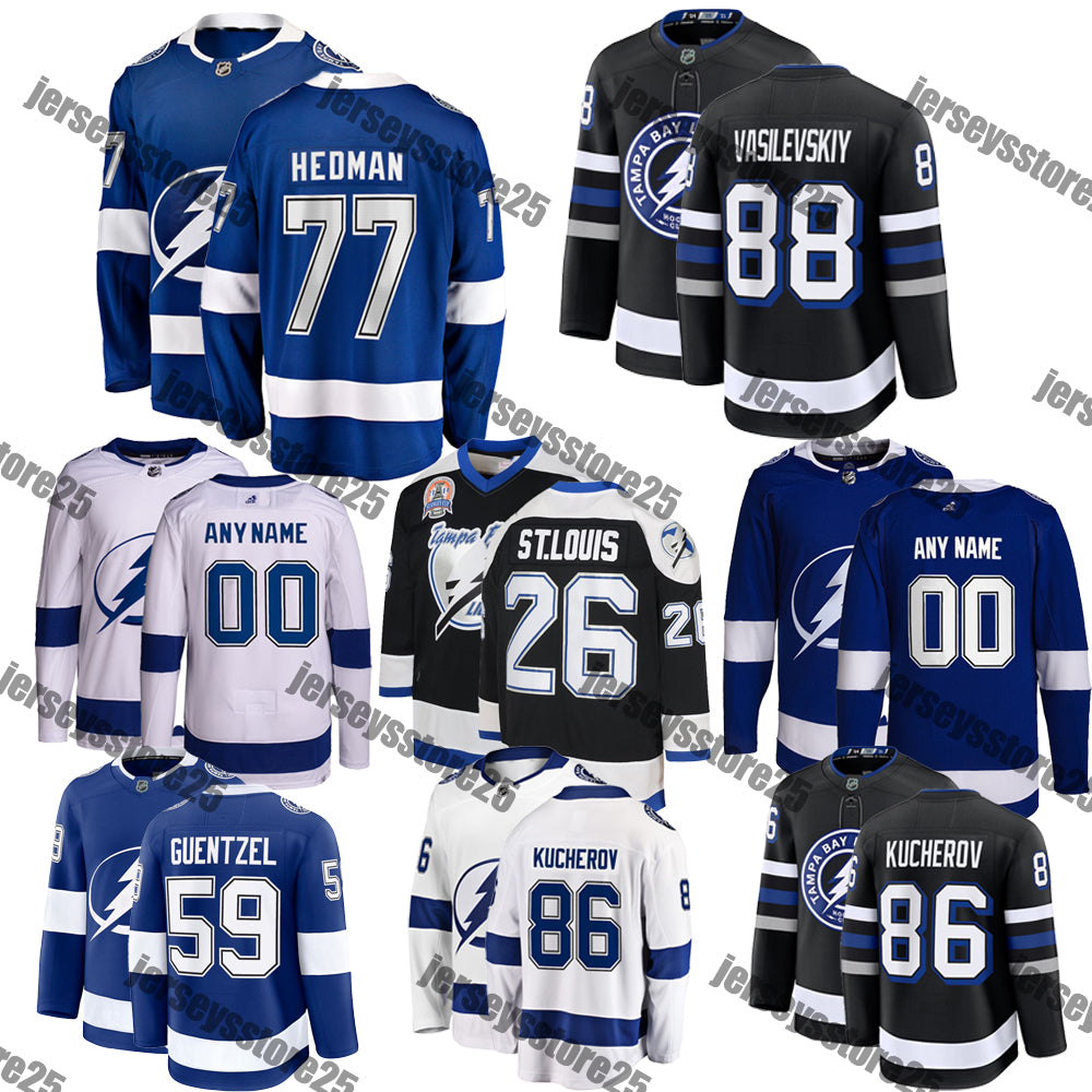 #86 Nikita Kucherov hockey jersey tampa bay jersey Andrei Vasilevskiy jersey Brayden Point Victor Hedman Anthony Lightnings Cirelli Ryan McDonagh je