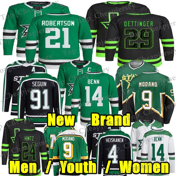 #21 Jason Robertson Authentic Pro hockey jersey #29 Jake Oettinger Jamie Benn Tyler Seguin Roope Hintz Mike Modano Matt Duchene Casey DeSmit