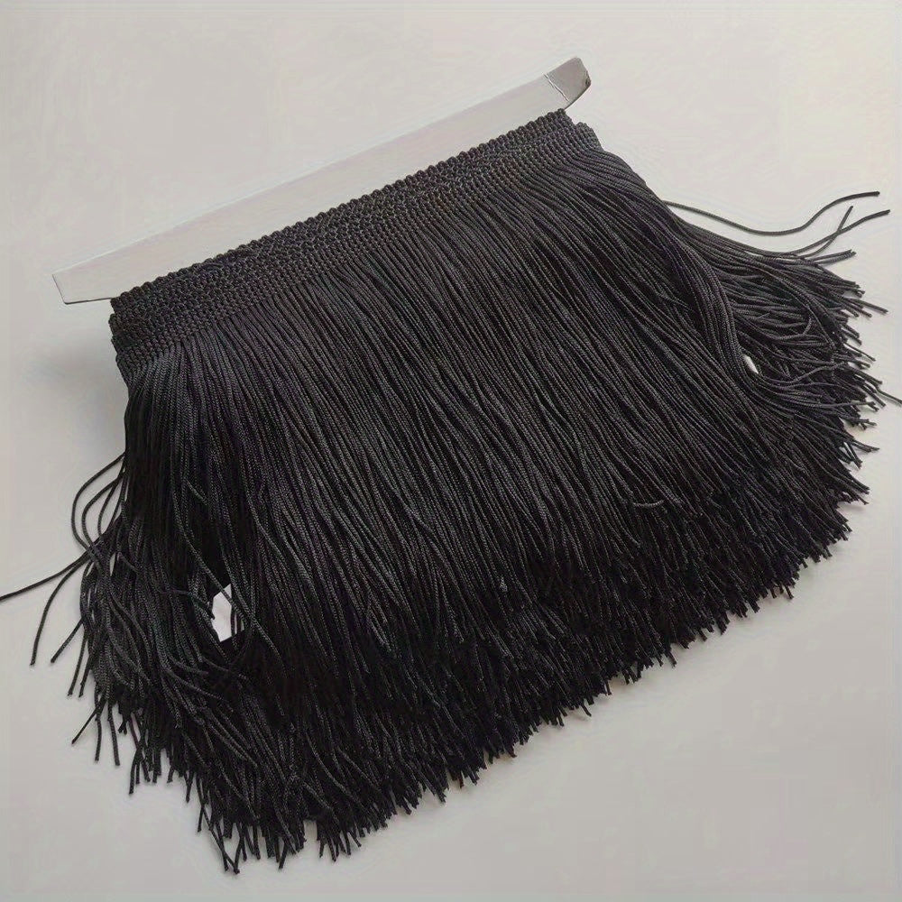 TEMU 1pack 20cm Lace Trim Lace Tassel Fringe Diy Latin Dress Accessories Decorative Tassels Curtains Lace For Sewing Crafts, Clothing Accessories