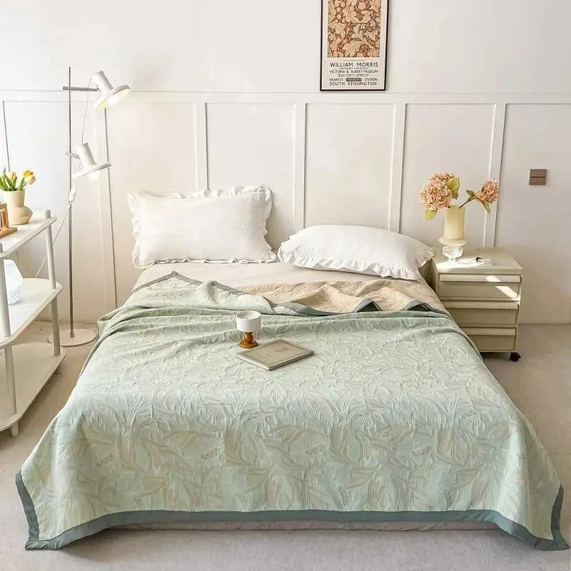 Bedding Sets 4Pcs Vintage French Printing Lace Ruffles Princess Set Milk Velvet Warm Quilt Cover Bed Skirt Bedspread Pillowcases 26AYB