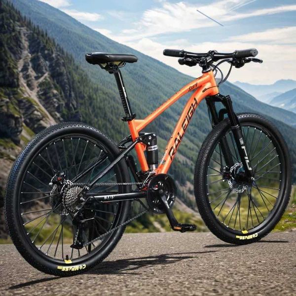 Bikes 242627.529 inch high carbon steel mountain bike soft tail cable traction disc brake dual shock absorbers bearing hub adult Q241029