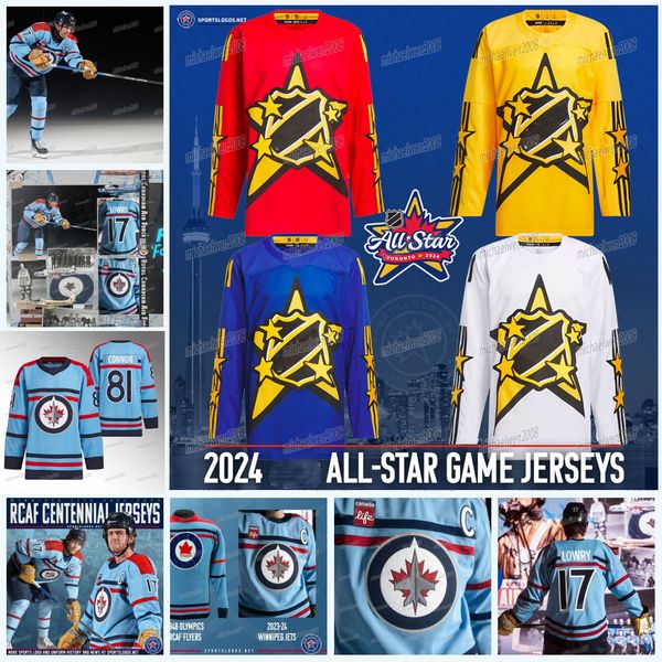 73 Tyler Toffoli Jets 2024 ALL STAR HOCKEY Jersey Adam Lowry Kyle Connor Alex Iafallo Gabriel Vilardi Josh Morrissey Appleton Brad Lambert S