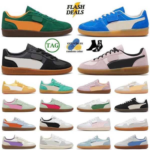 Fashion Luxury palermo Outdoor Shoes Women Mens Designer Walking Sneakers Loafers High Quality Suede White Black Purple Pink Blue Green Clas