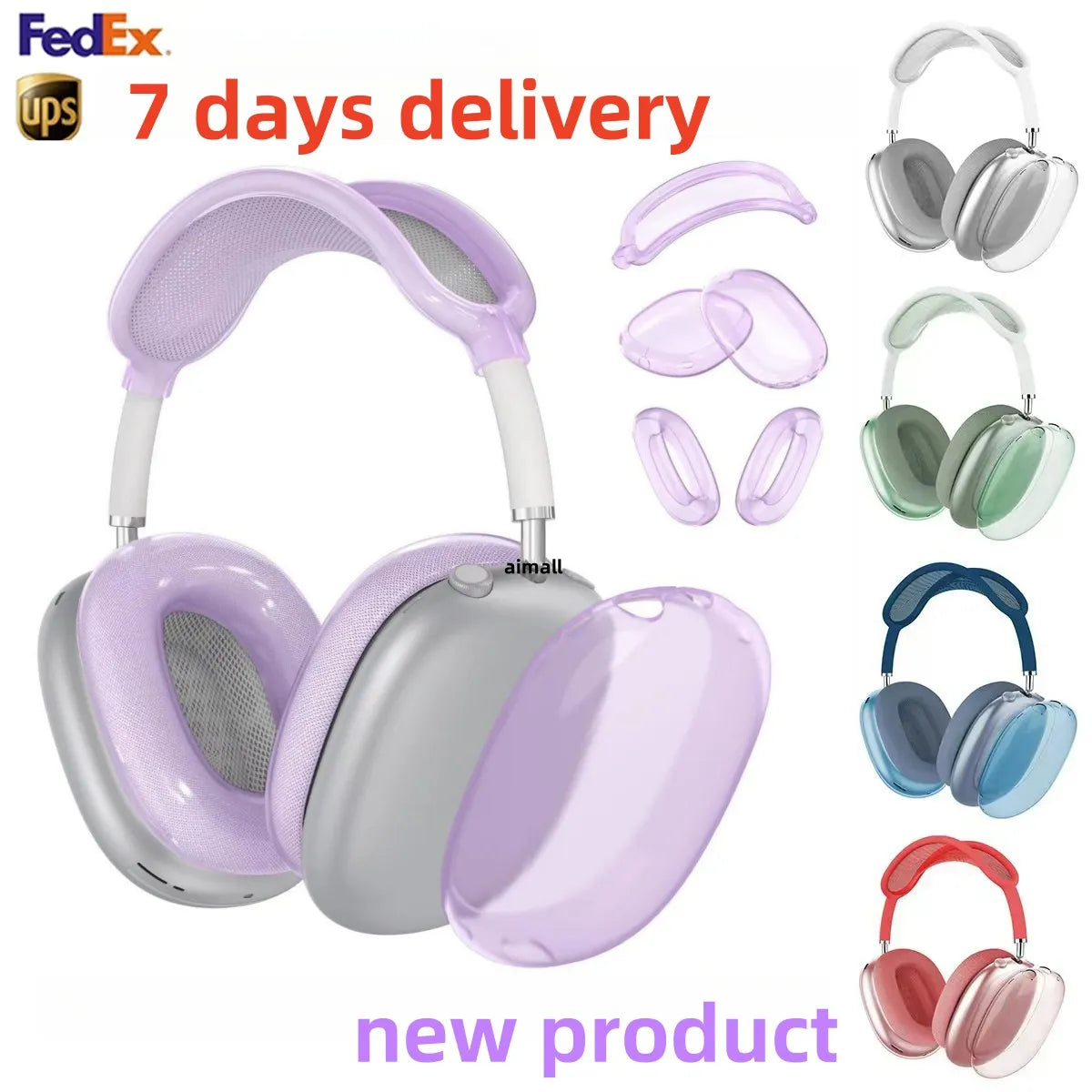 For AirPodspro Max Bluetooth Headphones Accessories airpodsmax Headphone Wireless Earphone Top Quality Metal shell Smart Case Silicone Anti-drop Pro