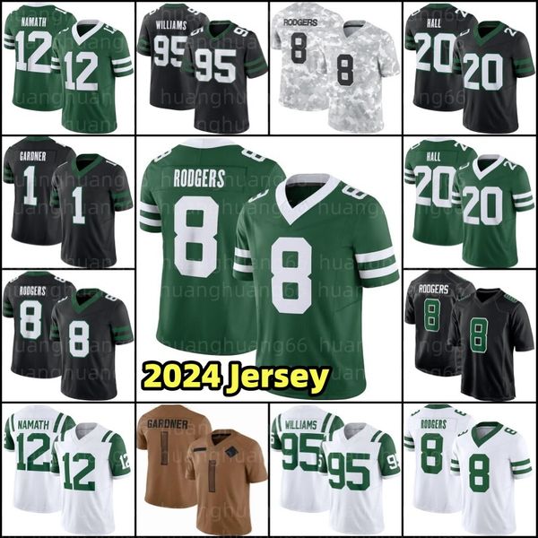 Davante Adams Aaron Rodgers Garrett Wilson Football Jersey Ahmad Sauce Gardner Quinnen Williams Breece Hall Haason Reddick Gastineau Darrell