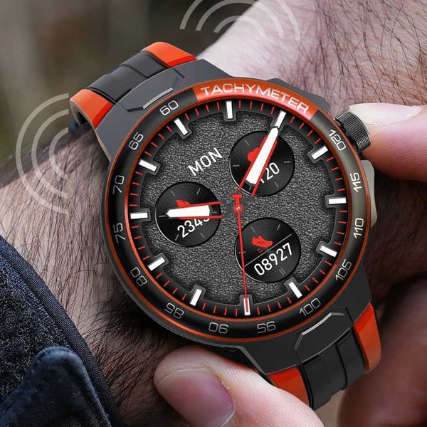 Smart Watch Mens BT Call GPS Tracking Sports All day Monitoring ACC Large Speaker Bass Effect Outdoor Sports Smart Watch T241213