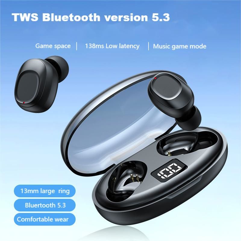 Wireless Earphone Sport Earphone TWS Bluetooth headphone In-Ear Earphone K50 Model Two Earbuds with built-in Microphone LED display high Quality Hea