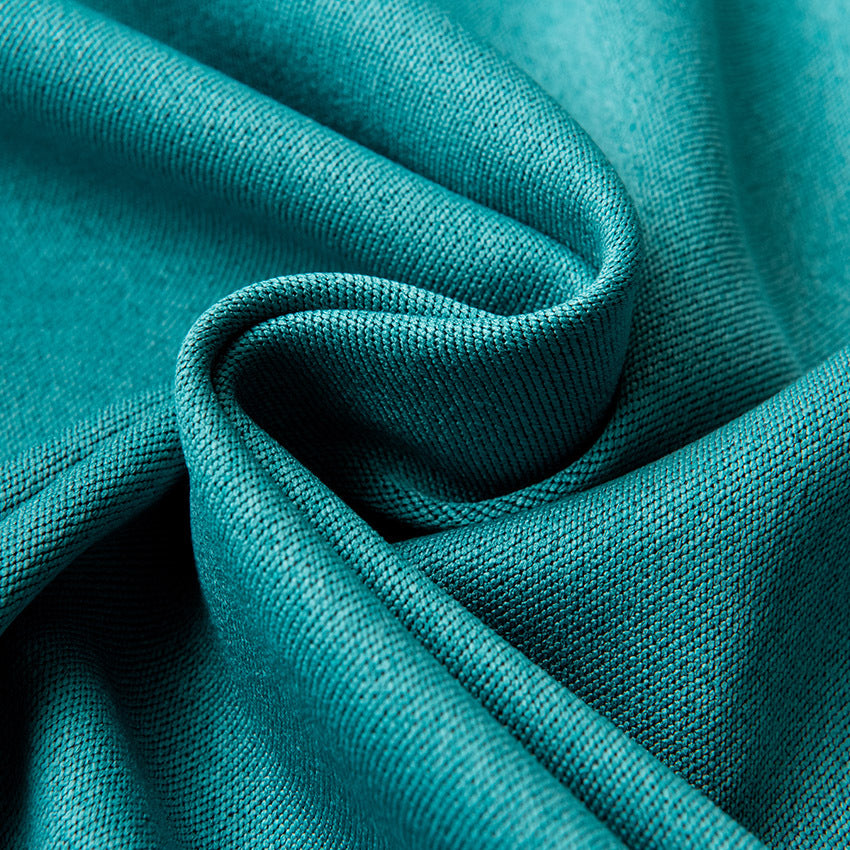 B11 Whole house finished curtains custom double-sided linen full blackout curtain cloth new Chinese style living room finished curtains wholesale