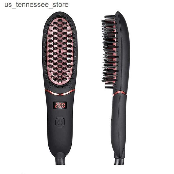 Hair Curlers Straighteners Portable Electric Ironic Men Hair Straightener Comb Brush Lady Merry Dryer Hair Blower Hair Straightener Salon St