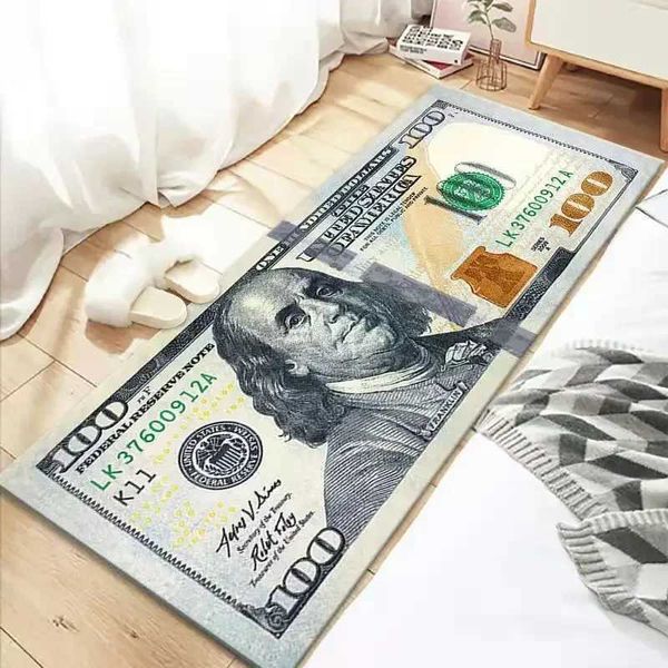 Euro Dollar Rug Bedroom Living Room Carpet Hallway Long Strip 3D Carpet Anti-slip Floor Mat Soft Kitchen Mat Home Room DecoratioC250102