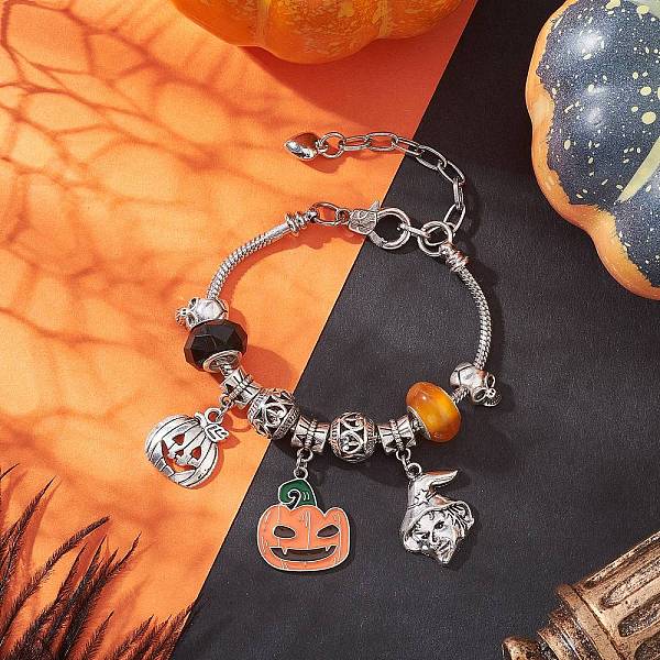 Halloween-Charm-Armbänder aus Emaille
