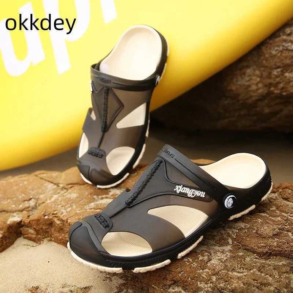 Slippers 2023 New In Summer Slippers for Men Sandals Outdoor Beach Casual Sports Shoes Basic Indoor Durable Designer Replica Slippers MenL46