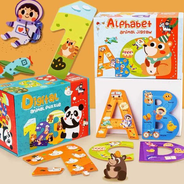 3D Puzzles Montessori Childrens Alphabet Puzzle 3 4 5 Years ABC Childrens Learning Toy Education Montessori Childrens Puzzle WX5.26
