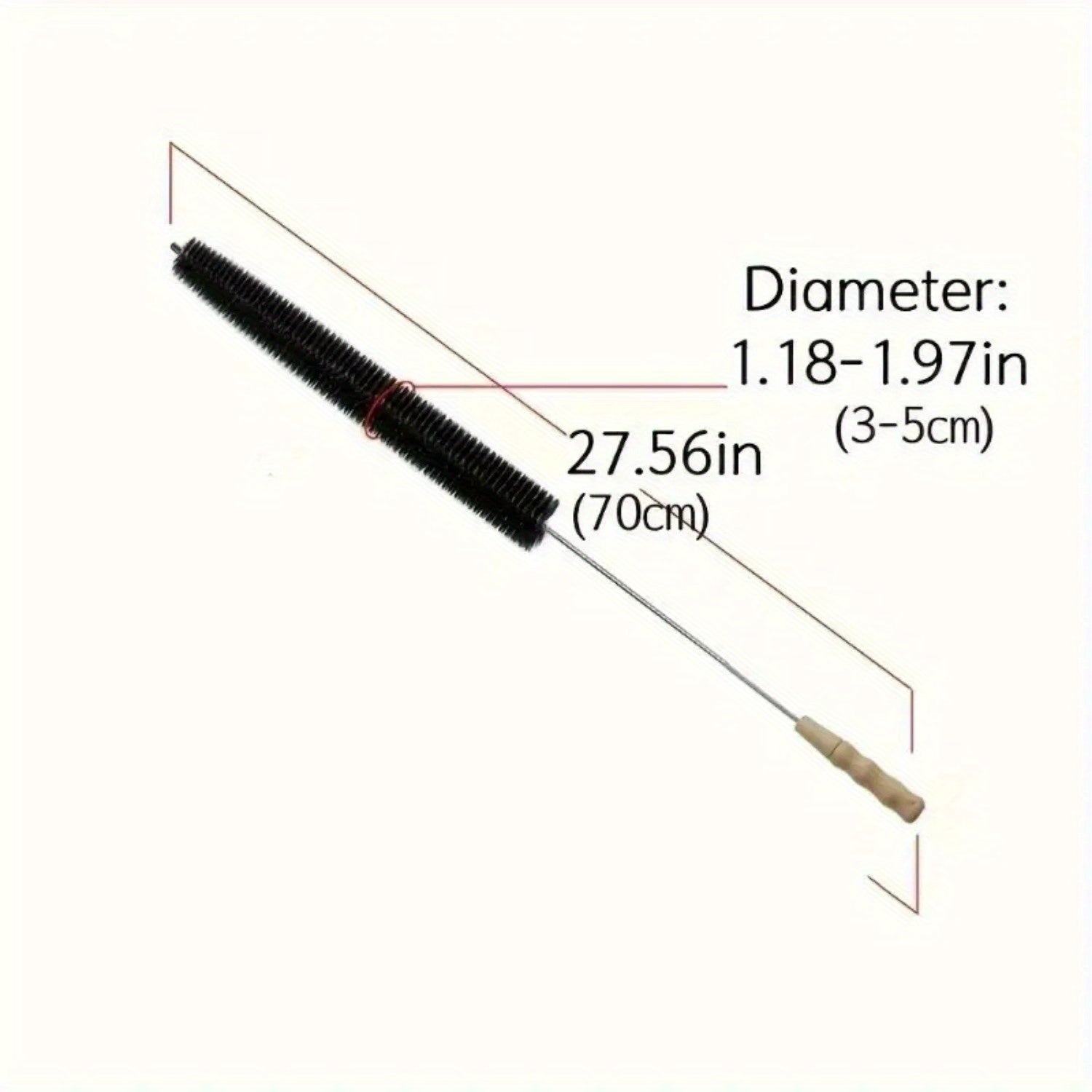 TEMU 1pc Heavy-duty Dryer Vent Cleaning Brush With Long Handle & Rotating Bristles - Manual Lint Remover Tool For Front-load-top-load , Laundry Room