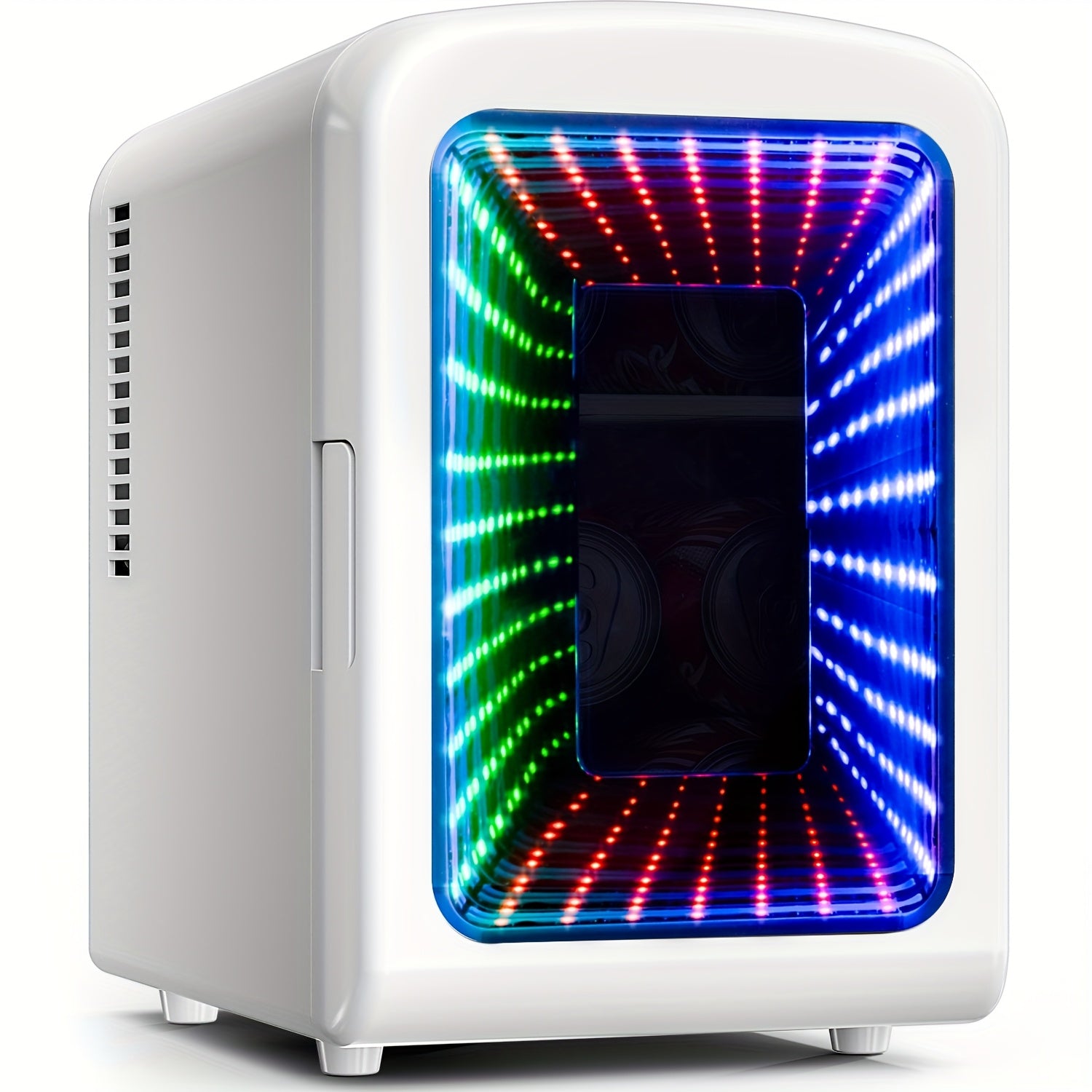 TEMU Crzoe Mini Fridge With Freezer And Shelves, 4l Mini Fridge Or 3.4-2.6-1.6 Cu.ft Refrigerator With Double 2 Door, Adjustable Temperature, Full