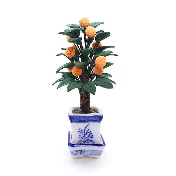 Clay Orange Tree Potted Model