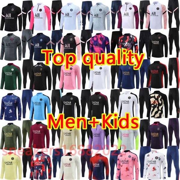 2024 25 pPSG tracksuit Paris tracksuit training chandal 21 22 23 24 25 survetement tuta retro futbol psgES Soccer tracksuit football tracksu