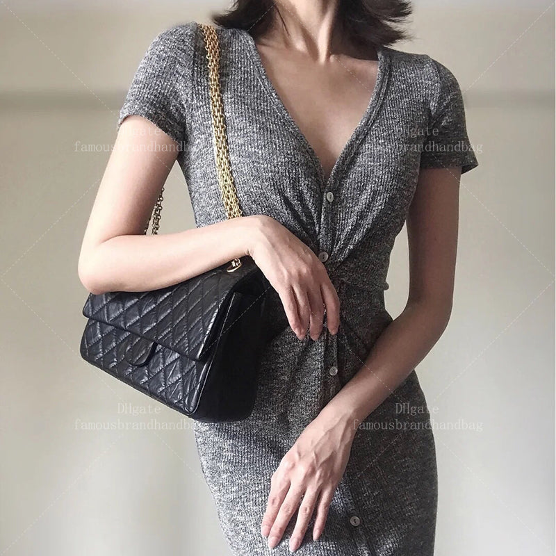 Vintage Handbag Large Flap Bag 28CM Designer Shoulder Bag Mirror quality Calfskin Crossbody Bag With Box 24C09