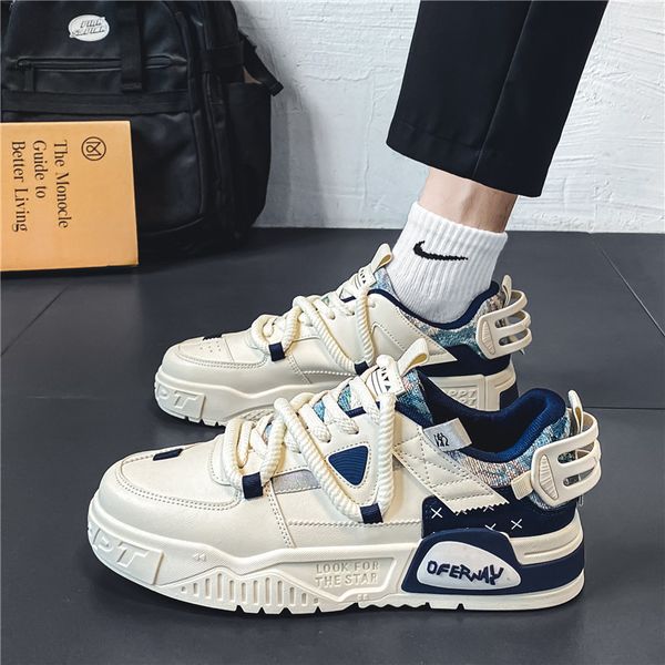 2024 Moda de sapatos casuais para homens homens Khaki preto branco Durável Durável respirável Anti-Slip Slip Outdoor Running Shoes Sneakers