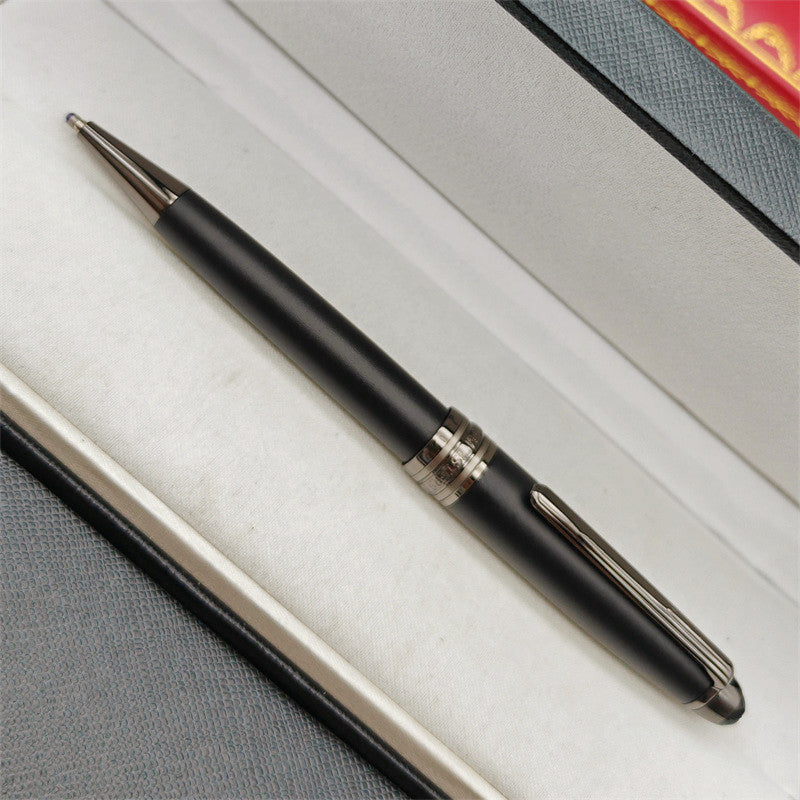 Classics 163 Ballpoint Pen Matte Black Metallic Design Fountain Pens Writing Gift Office Supplies With Serial Number