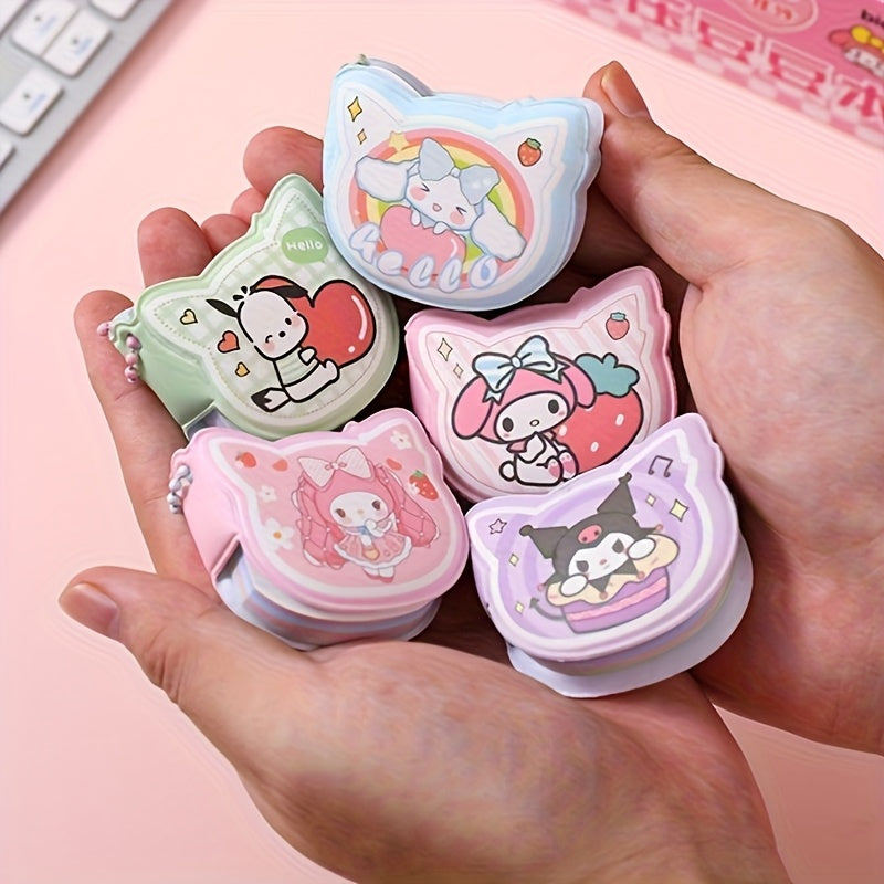 TEMU 6 Notebooks With Cute Accessories, Portable Mini Cartoon Pattern Diary, Creative And Fun Daily Use, Helping You Organize Your