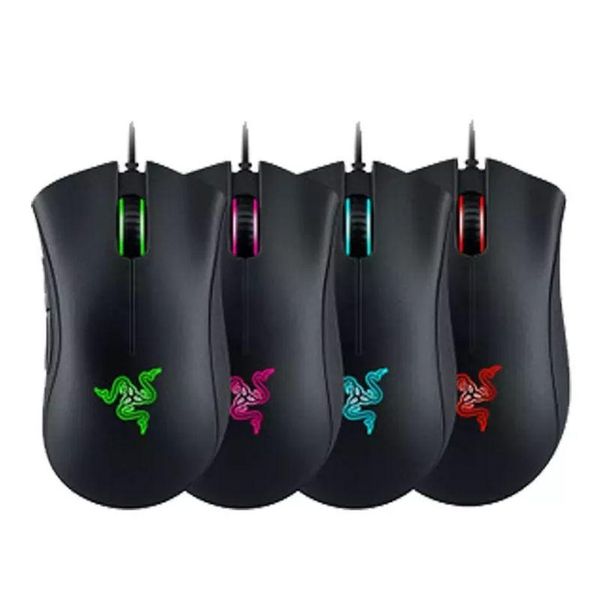 Deathadder Razer Chroma Game Mouse-Usb Wired 5 Buttons Optical Sensor Mouse Gaming Mice With Retail Package Drop Delivery Compute Dhb25 Dhb2