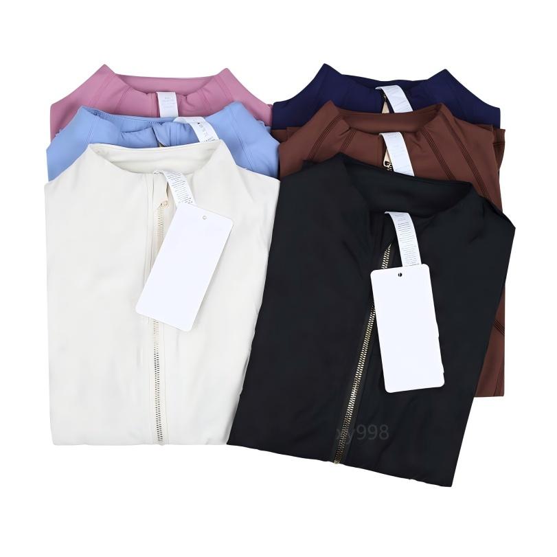 Yoga jacket Gold Zip Black Red Navy Rose Gold jackets woman workout sport gym coat fitness gym quick dry activewear running sports top solid zip up