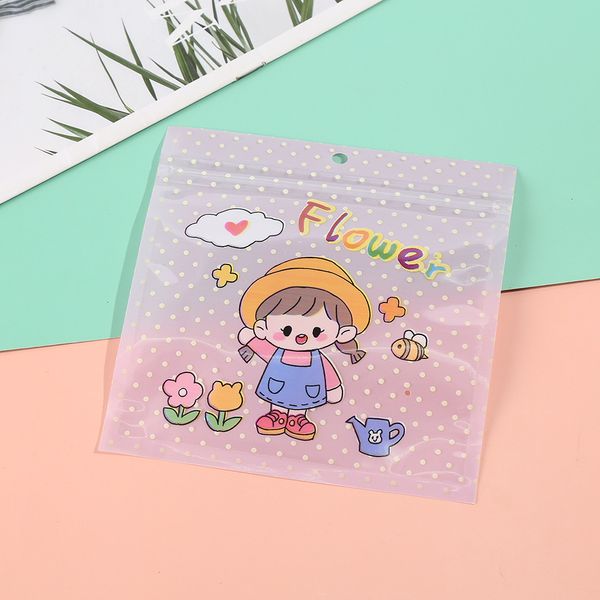 Cute cartoon packaging bags snacks self sealing bags food packaging bags cookies candies household classification storage bags wholesale