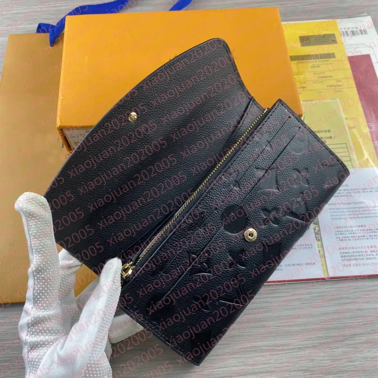 Fashion Designer Wallet Luxury Women Short Purses Embossed Flower Letters Credit Card Holders Ladies Plaid Money Clutch Purse Bag with Box DustBag