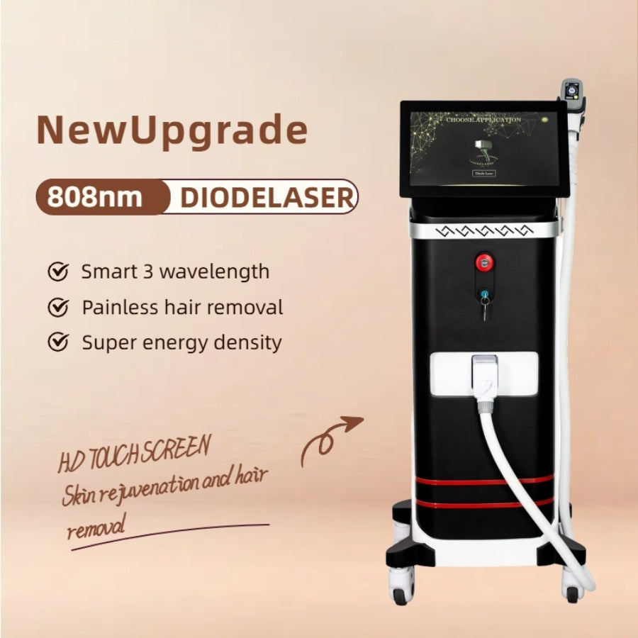 Latest diode laser hair removal device 3500W 3 wavelengths long power, high configuration painless permanent 808nm 1064nm 755nm