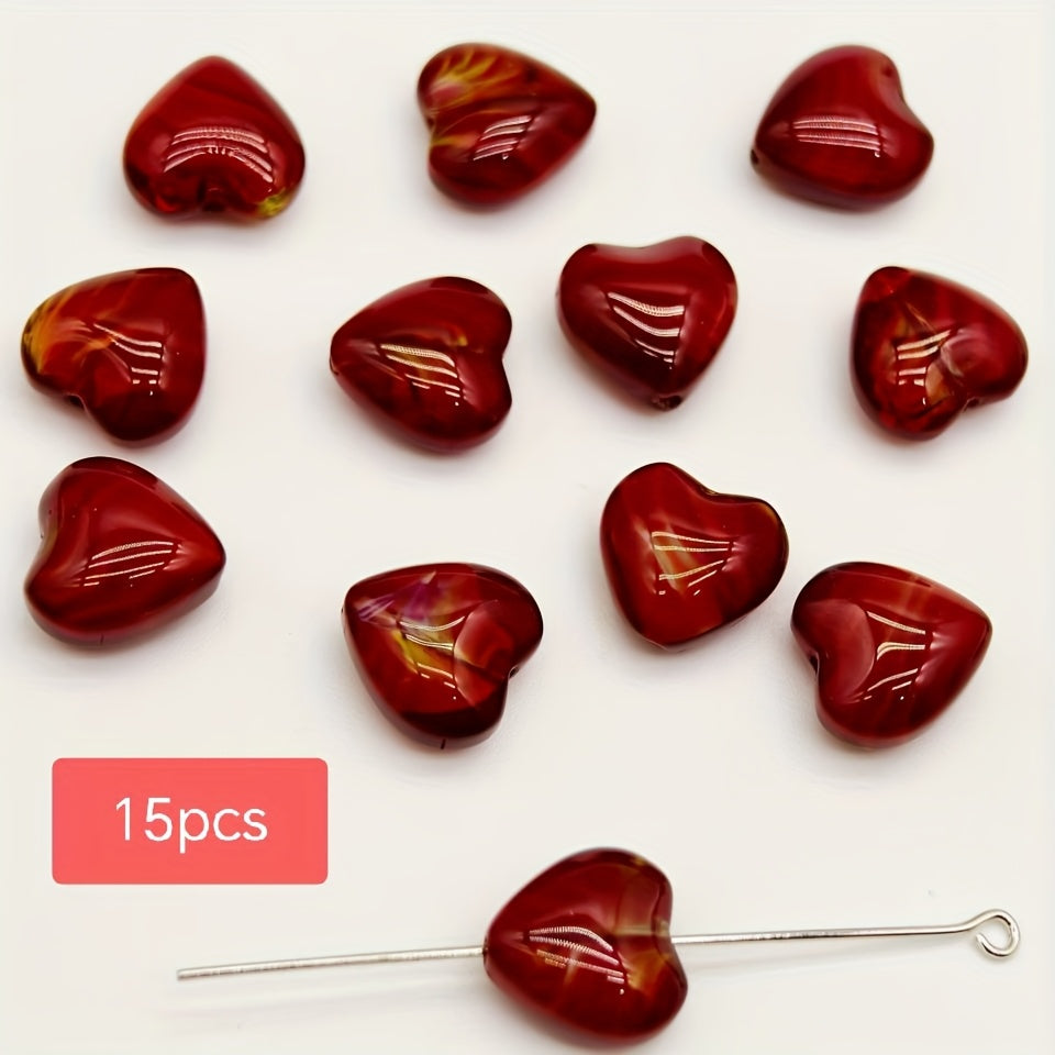 TEMU 12x12mm Stained Glass With Straight Hole For Diy Bracelet And Necklace Making - Craft Accessories For Handmade Jewelry, Pendant Decorations,