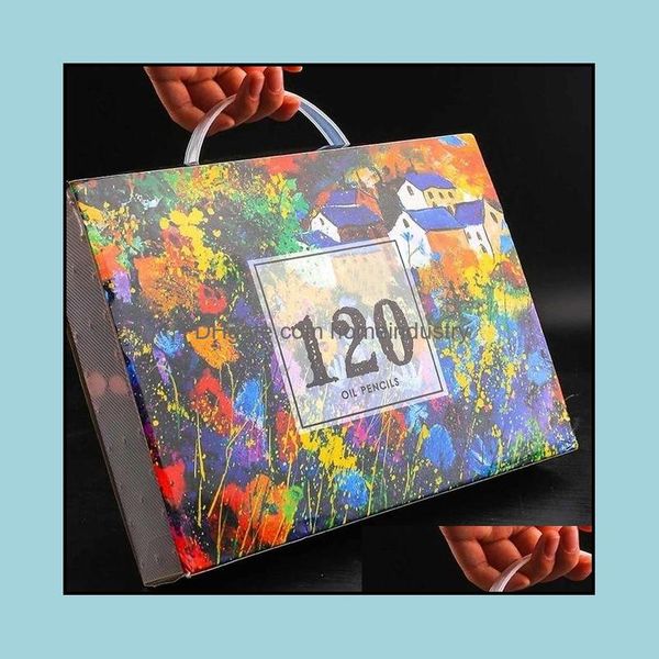 Pencils 48-72-120-160 Colors Wood Colored Pencils Set Artist Painting Oil Color Pencil For School Ding Sketch Art Suppli Homeindustry Dhmzp