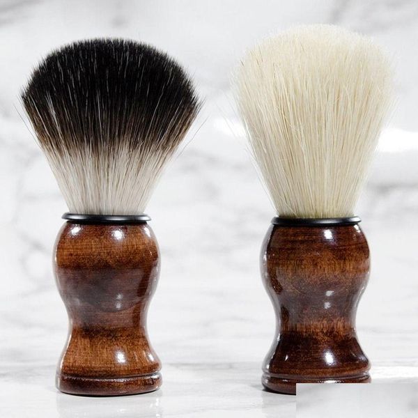Hair Clippers Accessories Quality Premium Badger Shaving Brush Superb Wooden Handle Barber Salon Face Beard Cleaning Men Portable Shav Otiqk